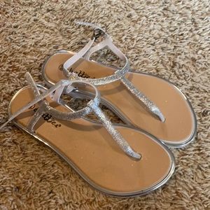 Girls silver sandals